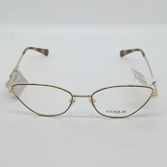 NWT WOMEN\'S VOGUE EYEGLASS FRAMES 4142 GOLD BROWN